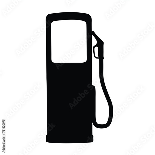 Black and White Image of a Fuel Dispenser for Gas Filling