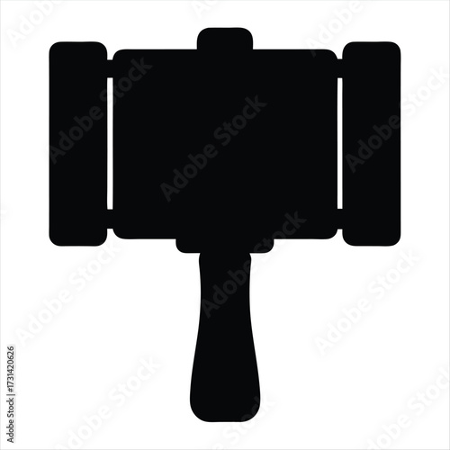 Silhouette image of a gavel often associated with law and justice
