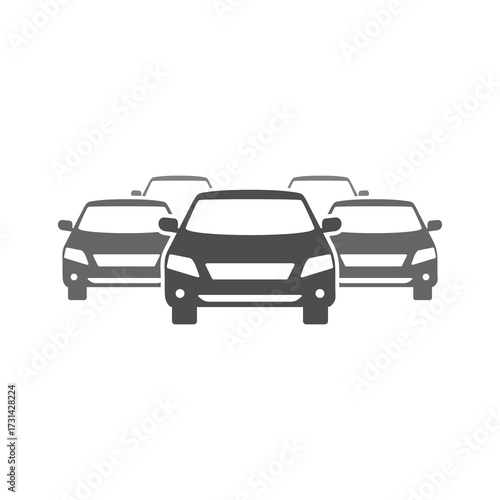 Car Fleet icon sign isolated on white background