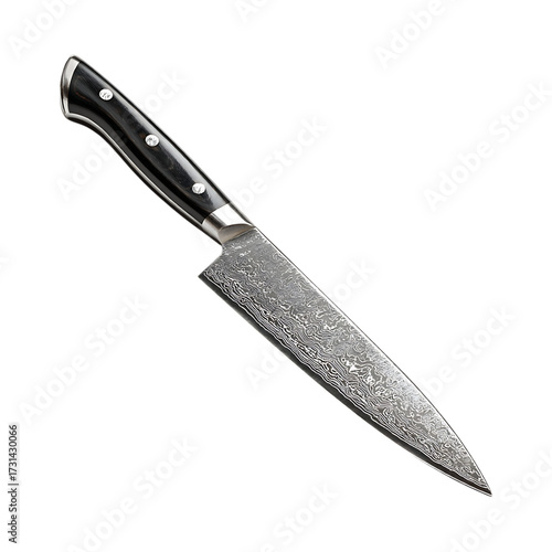 Damascus Steel Chef Knife Elegant Design Superior Performance against transparent background