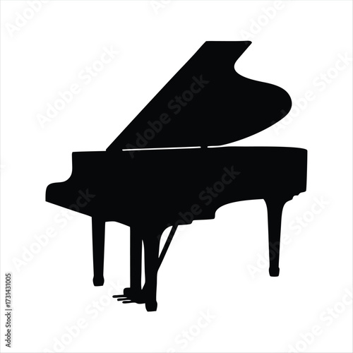 Elegant Grand Piano Silhouette A Timeless Symbol of Musical Sophistication and Artistry