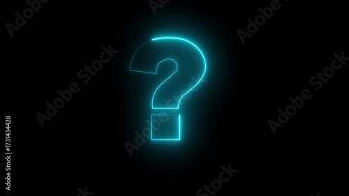 Question mark sign animation. Neon colored digital 3D big question rotating. Cyberspace questions asking doubts confusing problems. motion graphics ...Question Mark Icon Neo