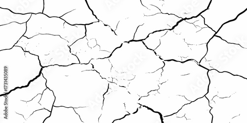 modern black and white scratch and cracks grunge texture dust and distressed wall pattern white background..