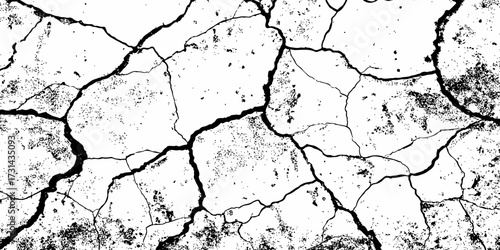 modern black and white scratch and cracks grunge texture dust and distressed wall pattern white background..