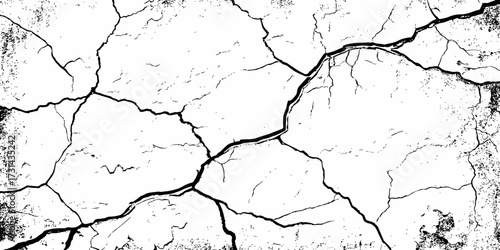 modern black and white scratch and cracks grunge texture dust and distressed wall pattern white background..