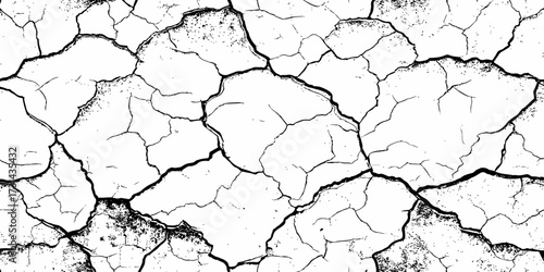 modern black and white scratch and cracks grunge texture dust and distressed wall pattern white background..