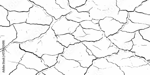 modern black and white scratch and cracks grunge texture dust and distressed wall pattern white background..