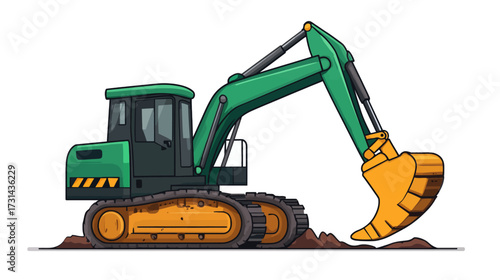 Blue Bulldozer Icon in Graphic Design Environment