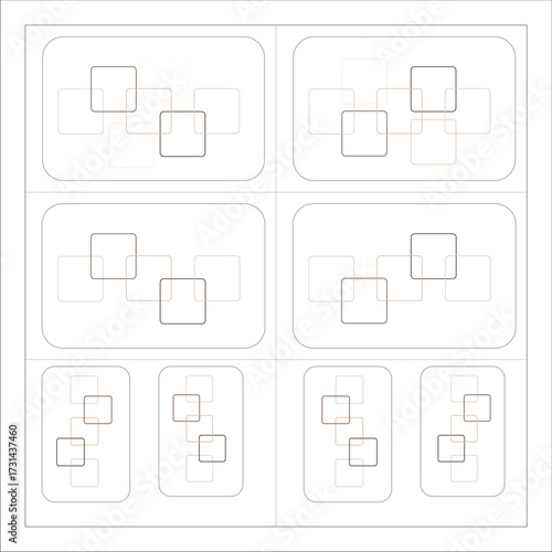 Geometric minimalist square vector design in modern style. Ideal for posters, packaging, wallpapers, and creative projects.