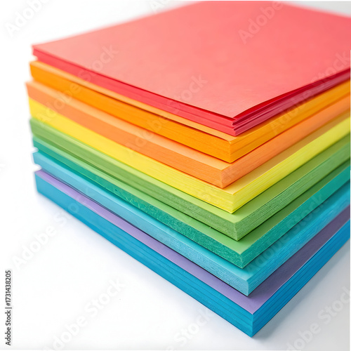 Wallpaper Mural Stack of Colorful Sticky Notes Macro on White Background Torontodigital.ca