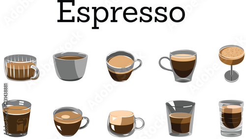 coffee vector set collection design 