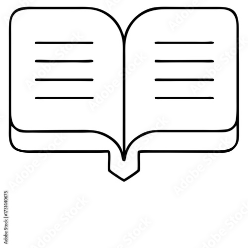 3d icon of an open book with blank pages, representing knowledge, learning, education, and the power of storytelling