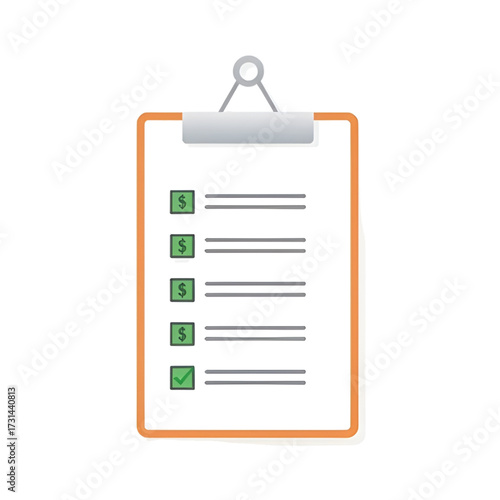 Money Management Icon – Financial Task List and Budget Control
