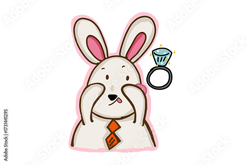 A cute little bunny and diamond ring 