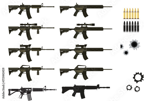 assault rifle with bullets