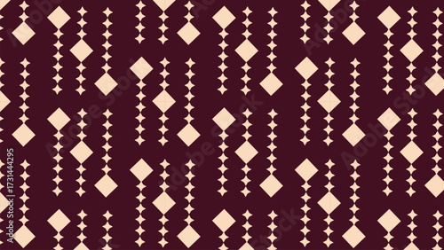 Seamless geometric pattern design with rhombus and star shapes for textile and background use cases
