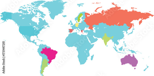 colorful world map