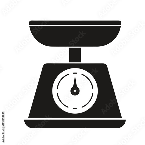kitchen scales isolated on white