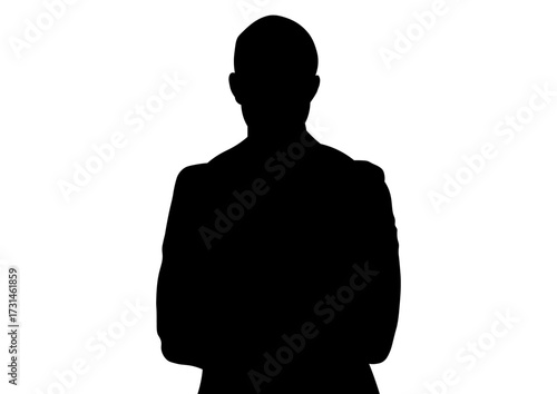腕組みする男性のシルエット16