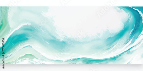 Abstract turquoise sky background with a gray platform for product display
