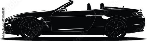 Convertible sports car isolated on white background, a sleek and stylish roadster designed for openair driving and exhilarating performance on winding roads