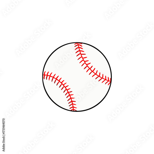 baseball ball isolated on white