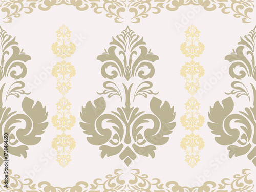 damask vector seamless pattern.Vintage paisley elements.Traditional Turkish motifs.Design for fabric and wallpaper,textiles,any packaging.