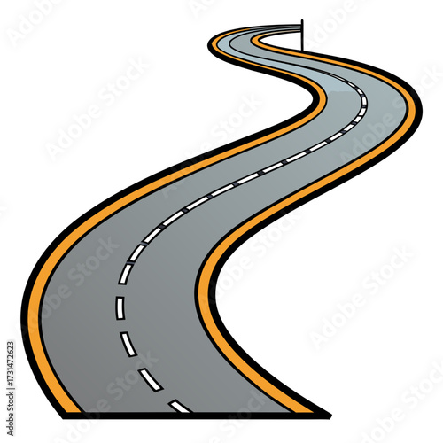 Curved Road Illustration