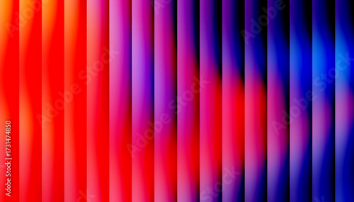 Fractal Glass Vertical Stripes of Blended Red Orange Purple and Blue Light Gradients Keywords: abstract, background, gradient, light, color, stripes