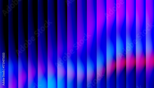 Fractal Glass Vertical Stripes of Blurry Blue and Magenta Light Abstract Background Keywords: abstract, background, blue, magenta, purple, light