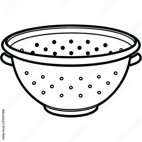 colander vector illustration on white background (1).eps