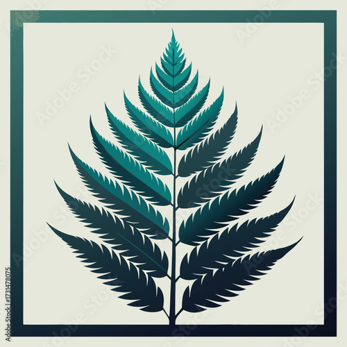 fern leaf silhouette vector illustration on white  (1).eps