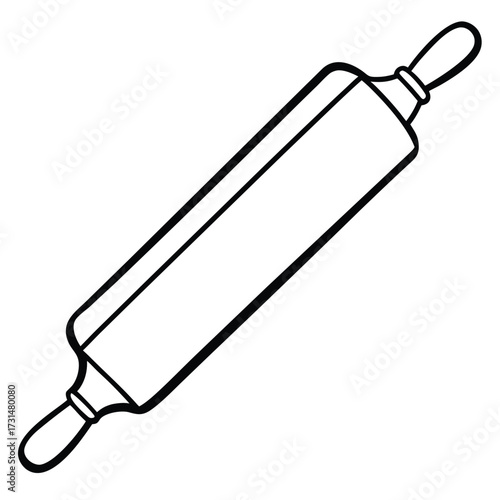 rolling pin vector illustration on white backgroun (1).eps