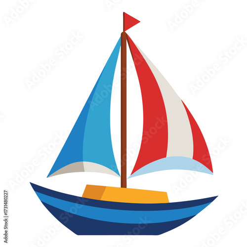 sailboat vector illustration on white background.eps