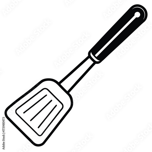 spatula silhouette vector illustration on white ba (1).eps