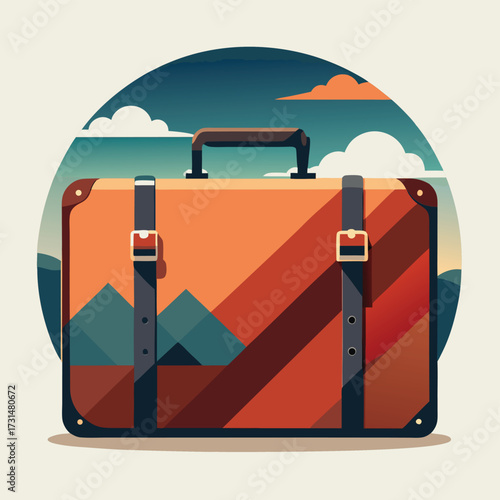 suitcase luggage vector illustration on white back (1).eps