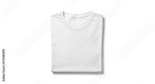 A white shirt is folded in half