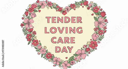 Vector illustration Tender loving care day