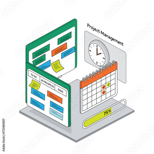 Project Management Dashboard With To-Do Lists, Calendar, and Progress Bar for Planning