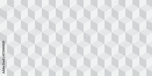 white creative cubes decoration triangle wall and wallpaper textile vector square tile, mosaic endless repeat hexagon block texture background.	