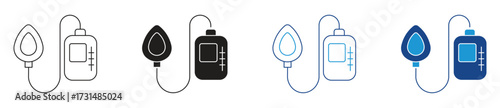 Anesthesia icon set on white background, vector illustration .