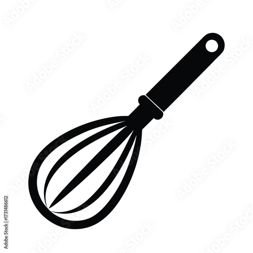 kitchen whisk isolated on white