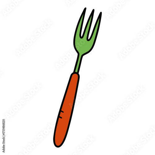 Vector illustration of a fork 