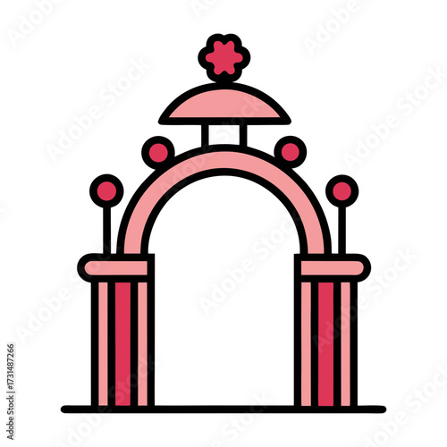 wedding gate vector illustration 