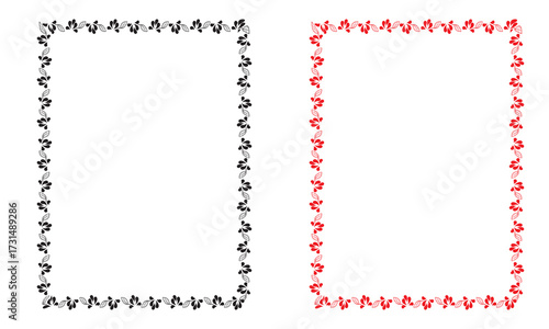 Hand drawn doodle frames . Ornament borders for wedding, greeting cards, menu, picnic invitations. Vector illustration. EPS 10