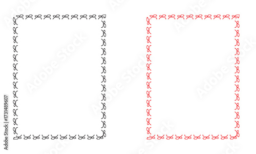 Hand drawn doodle frames . Ornament borders for wedding, greeting cards, menu, picnic invitations. Vector illustration. EPS 10