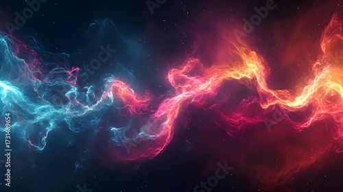 Cosmic Nebula Celestial Fire and Ice