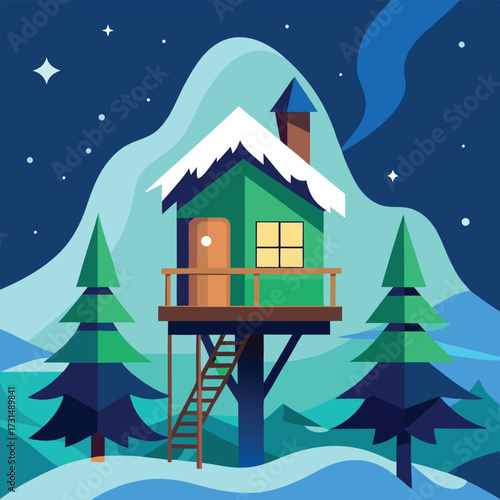 a frosty northern lights treehouse  (1).eps