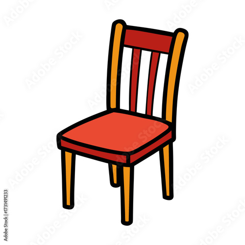 painting of a wooden chair 
