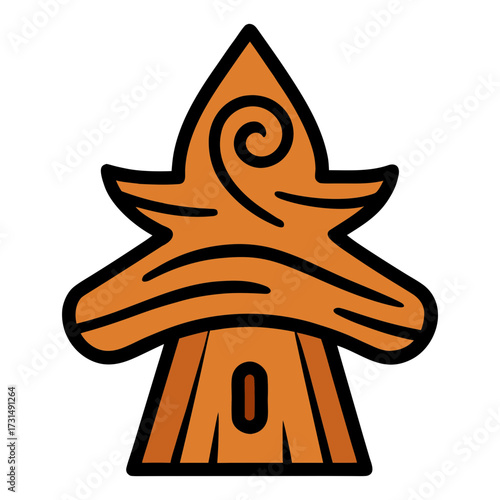 unique handcrafted wooden showpiece design     